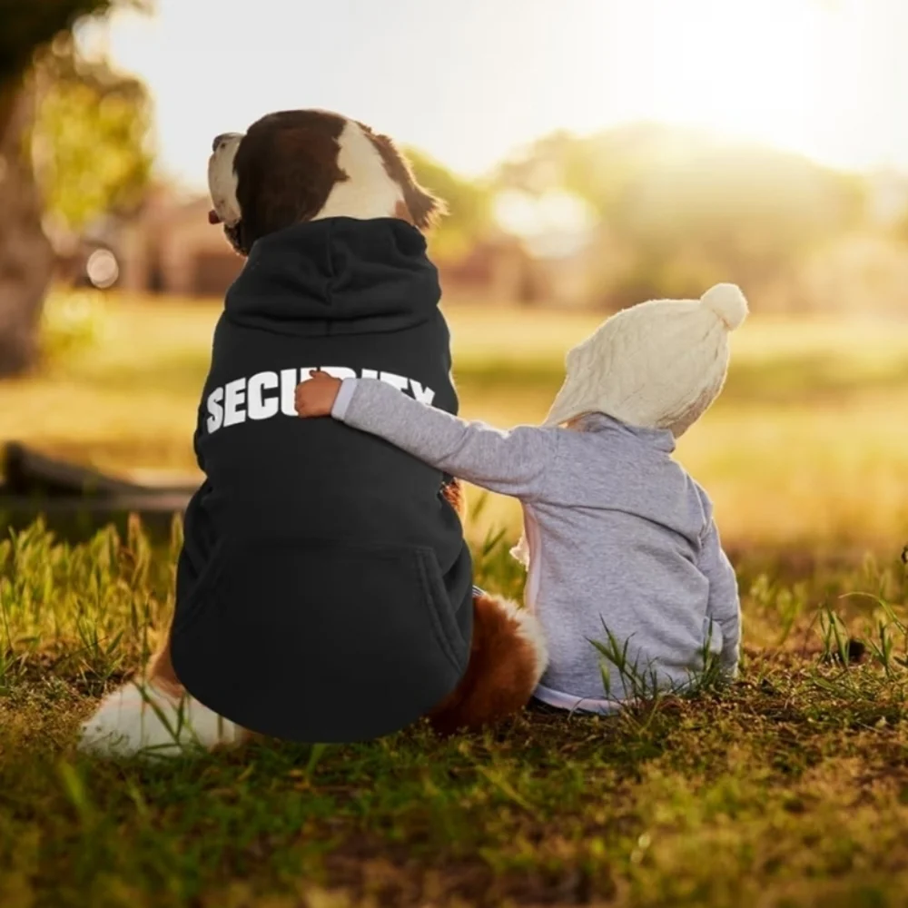 Security Black Dog Hoodie NWT
